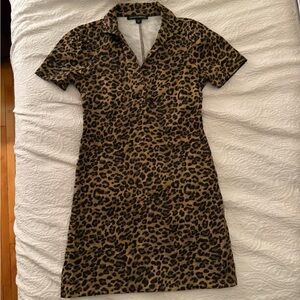 Boston Proper Animal Print Mini Dress